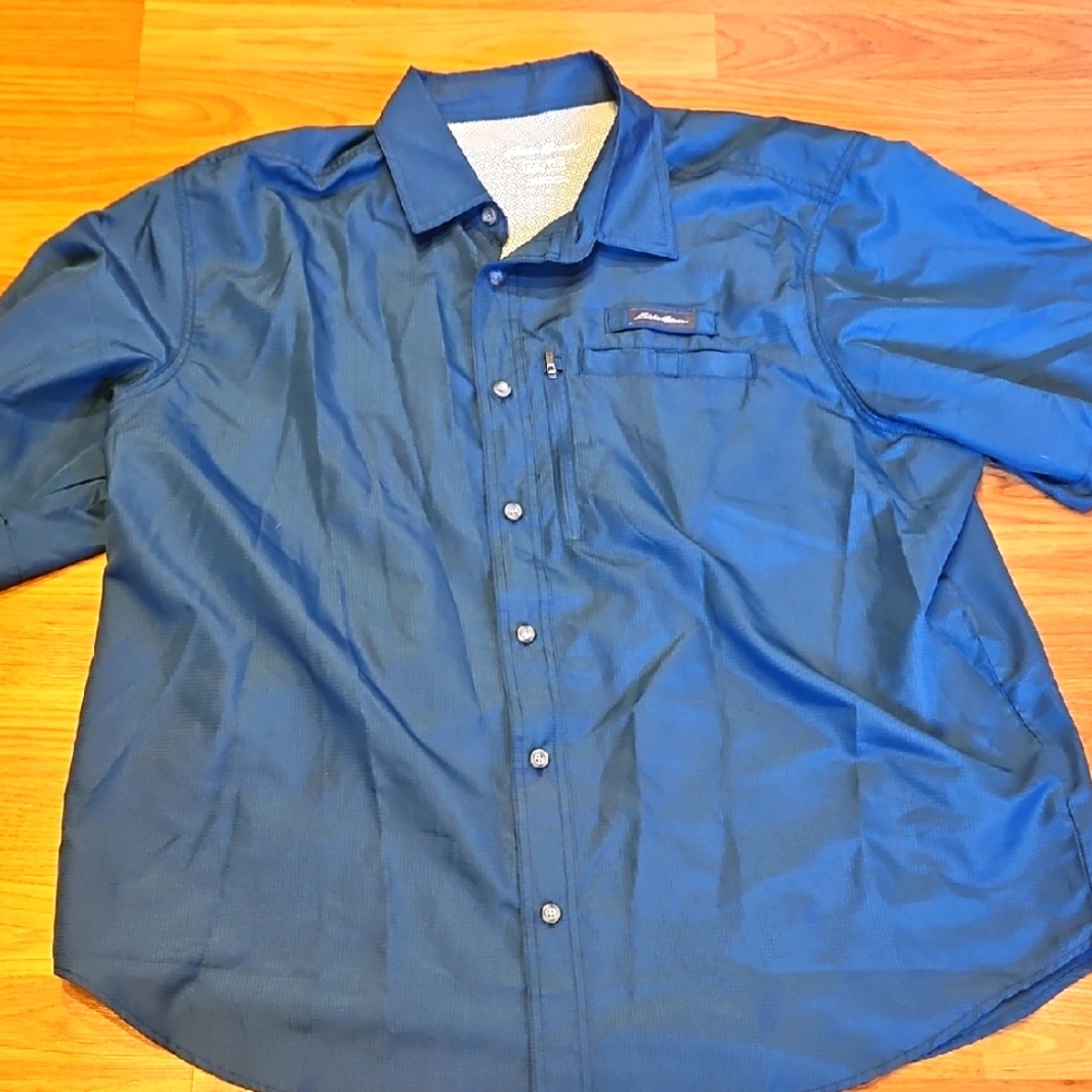 Men's Blue Button-Up Shirt